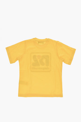 T-Shirt Girocollo SLOUCH FIT in Jersey di Cotone con Stampa sul Fronte