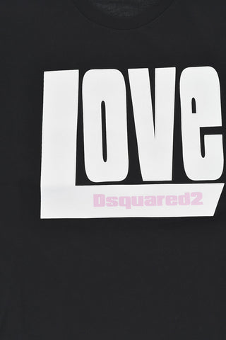 T-Shirt mit Rundhalsausschnitt aus Baumwolljersey mit Love Dsquared-Print