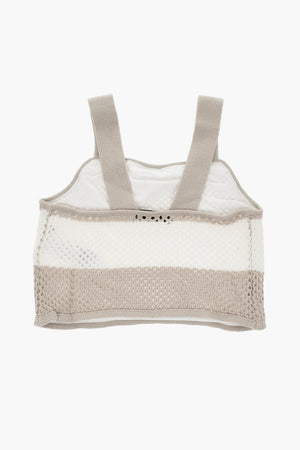 Top in Cotone Traforato a Righe