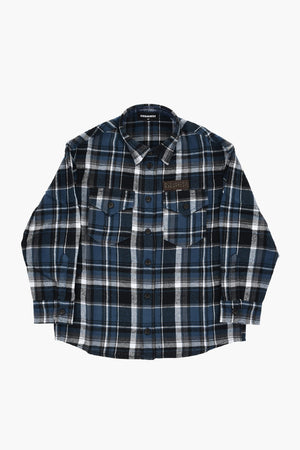 Cotton Flannel Checked Shirt With Double Chest Pocket