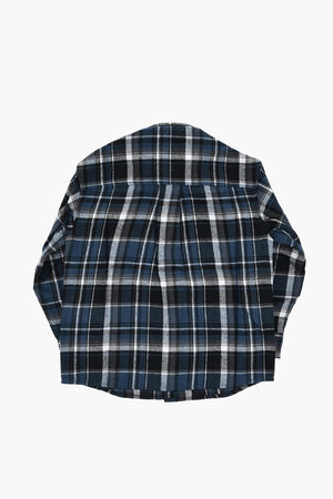 Cotton Flannel Checked Shirt With Double Chest Pocket