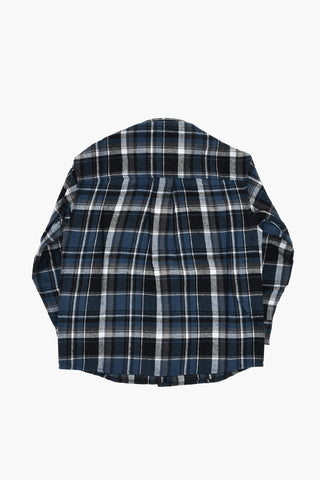 Camicia in Flanella di Cotone a Quadri con Doppio Taschino