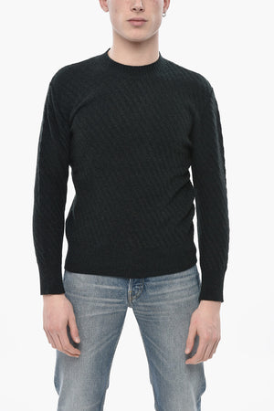 Rundhals-Pullover aus Schurwolle