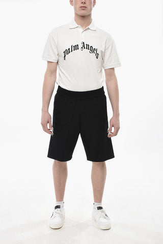 Shorts in Maglia PALMS con Motivo in Jacquard