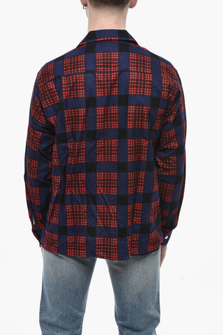 Bicolour Checked Utility Overshirt