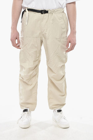 Casual Nylon Pants with Industrial Belt