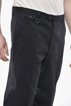 Cotton-Blend Twill Chino Trousers with Belt Loops