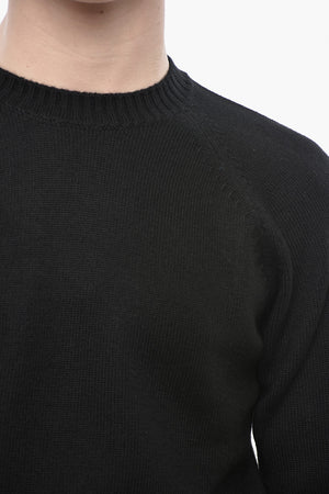 Maglia Girocollo in Lana Vergine a Tinta Unita
