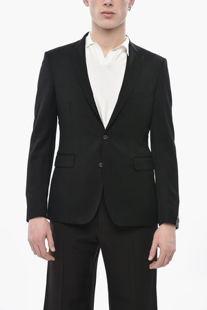 Two-Button Super Wool Jacket With Flap Pocket