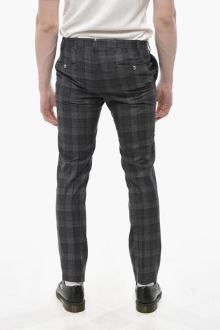 Virgin Wool Pants ACADEMY With Faded Check