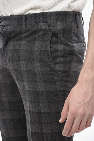 Virgin Wool Pants ACADEMY With Faded Check