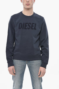 Brushed Cotton Crewneck Sweatshirt INDIGO-OUT