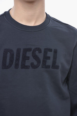 Brushed Cotton Crewneck Sweatshirt INDIGO-OUT