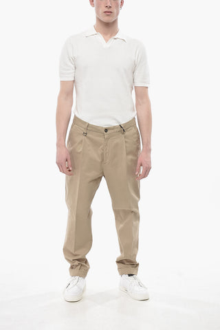 DUOMO Pantaloni Chino in Cotone Stretch ad 1 Pince