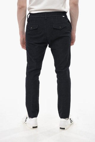 4-Pocket Tweed Trousers With Elastic Waist