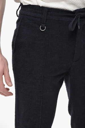 4-Pocket Tweed Trousers With Elastic Waist