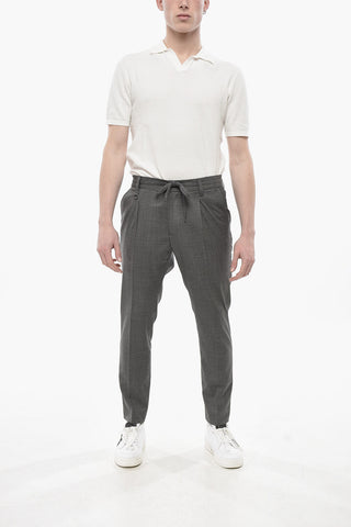 Wool-Blend Chino Pants With Drawstring Waist