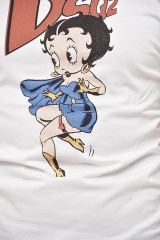 T-Shirt Girocollo COOL FIT in Jersey di Cotone con Stampa Betty Boop
