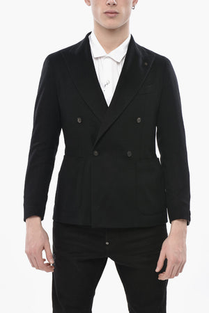 Giacca Doppiopetto in Cashmere con Revers a Lancia