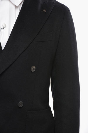 Giacca Doppiopetto in Cashmere con Revers a Lancia