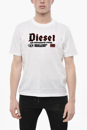 Cotton Crew Neck T-Shirt T-ADJUST-K14 with Print
