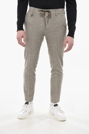Jersey Chino Trousers With Drawstring And Elastic Waist