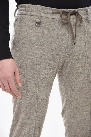 Jersey Chino Trousers With Drawstring And Elastic Waist
