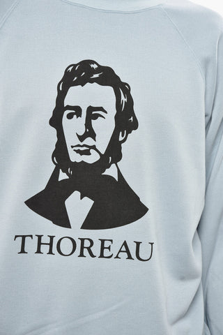 Felpa Girocollo THOREAU in Tinta Unita con Stampa sul Fronte