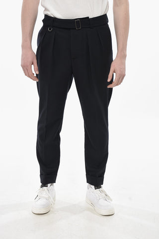 Wool 4-Pocket Pants With Belt