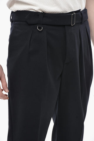 Wool 4-Pocket Pants With Belt