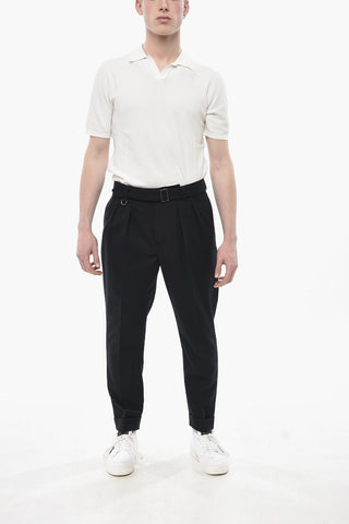 Wool 4-Pocket Pants With Belt