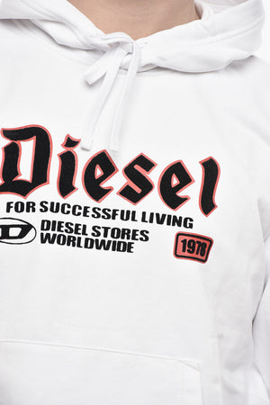 Cotton-Blend Sweatshirt S-GINN-HOOD-K45 With Flocked Logo