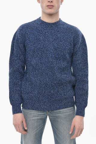 Virgin Wool Melange Crew Neck Sweater