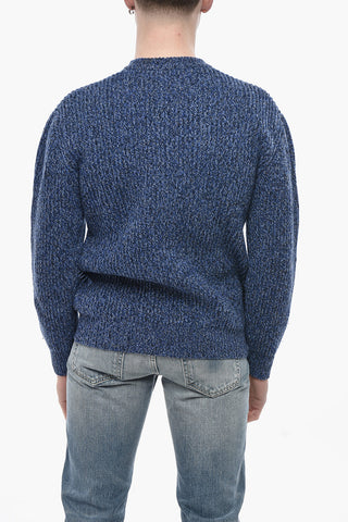 Virgin Wool Melange Crew Neck Sweater