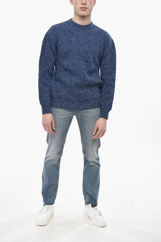 Virgin Wool Melange Crew Neck Sweater