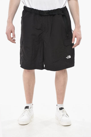 Cargo-Shorts aus Nylon mit Industrial-Gürtel