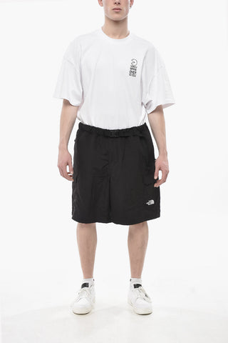 Cargo-Shorts aus Nylon mit Industrial-Gürtel