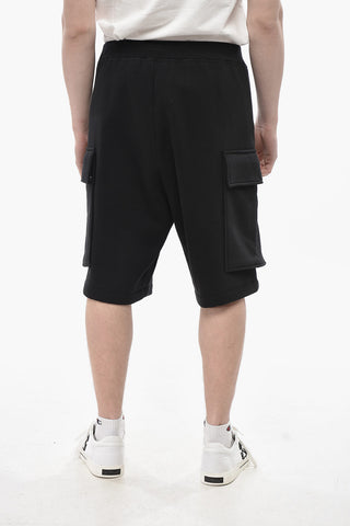 Cargo-Shorts aus angerautem Jersey