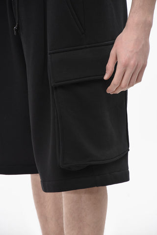 Cargo-Shorts aus angerautem Jersey