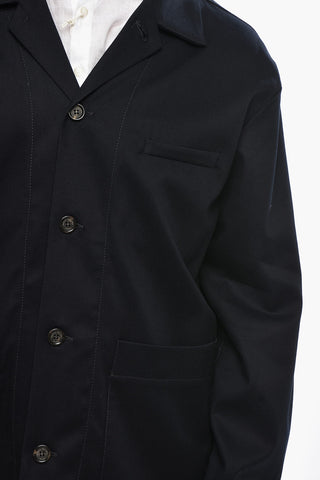 Overshirt in Misto Viscosa con Tasche a Toppa