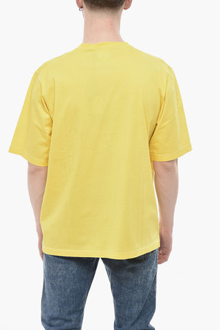 Rundhals-T-Shirt SKATER FIT in Uni mit Frontprint