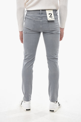 Jeans Regular Fit con Bottone Logato 16cm