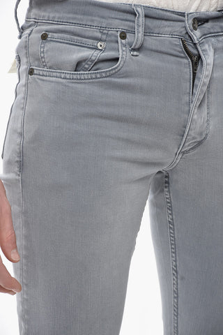 Jeans Regular Fit con Bottone Logato 16cm