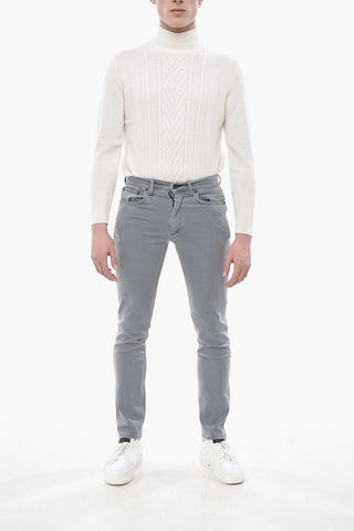 Jeans Regular Fit con Bottone Logato 16cm