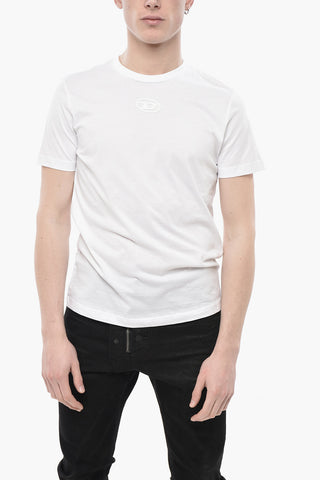 Baumwoll-T-Shirt mit Rundhalsausschnitt T-DIEGOR-G13 mit Ton-in-Ton-Monogramm