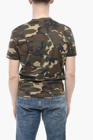 Rundhals-T-Shirt COOL FIT mit Camouflage-Muster