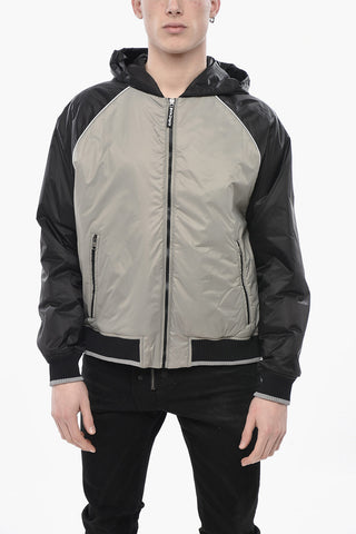 Windjacke CURVED LOGO aus zweifarbigem Nylon
