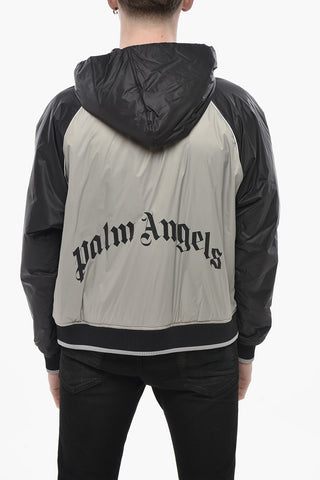 Windjacke CURVED LOGO aus zweifarbigem Nylon