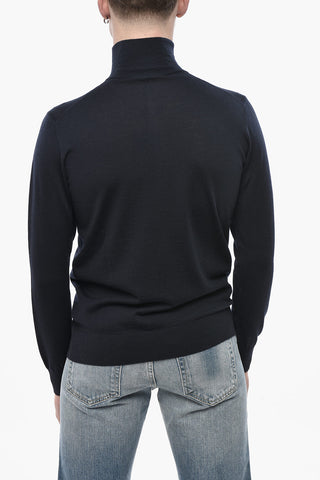 Maglia in Lana Vergine con Chiusura Zip