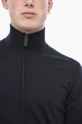 Maglia in Lana Vergine con Chiusura Zip